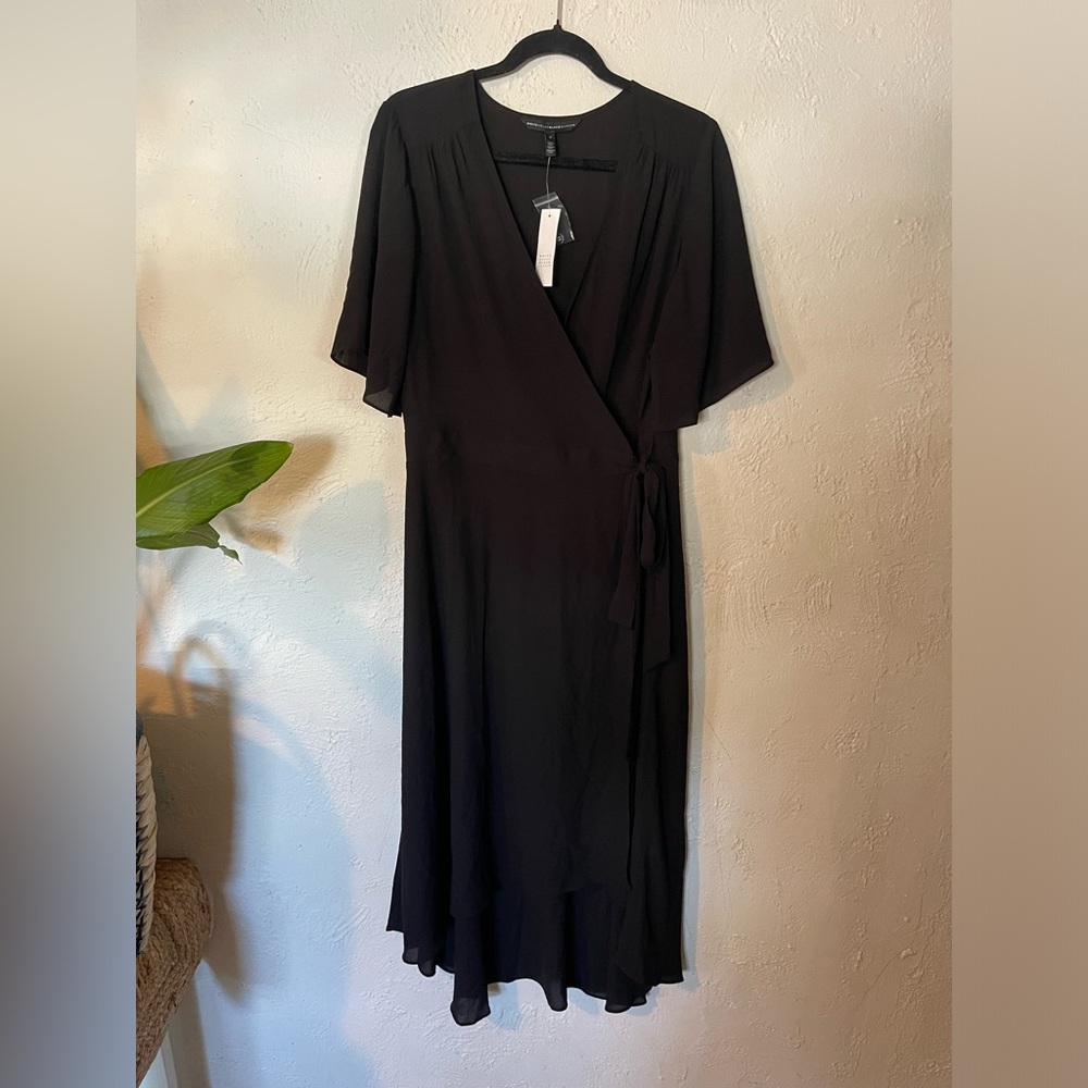 White House Black Market Elegant Black Wrap Dress